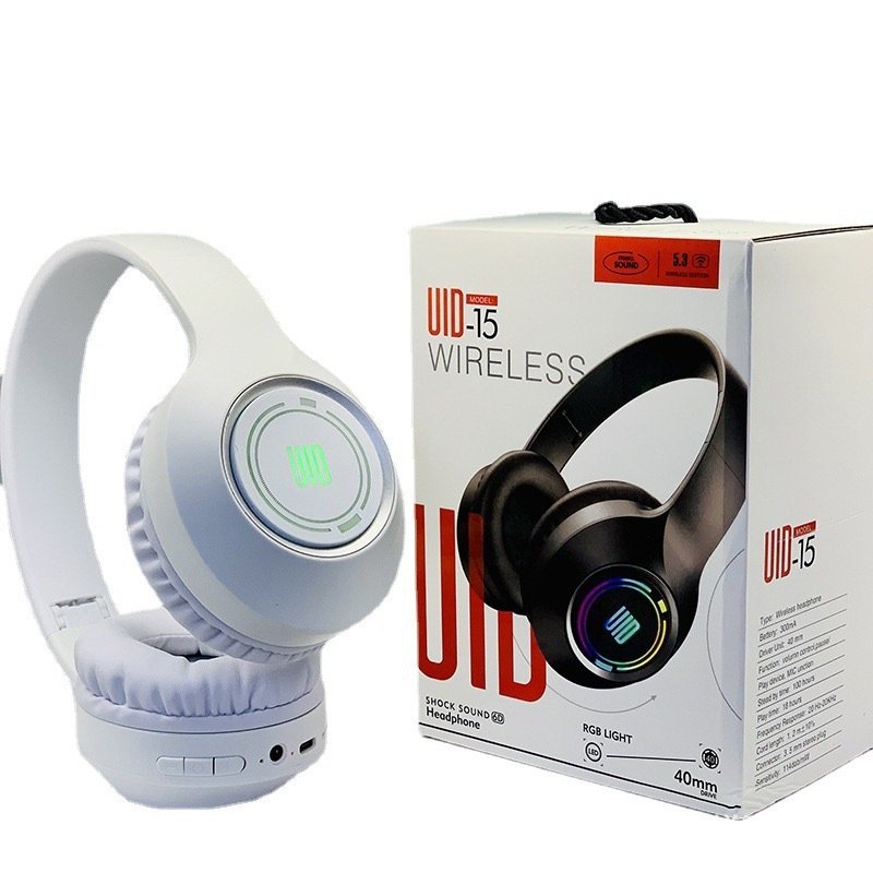 🎧 Casque Sans Fil UID-15 avec Réduction du Bruit et Affichage Numérique – Son Stéréo