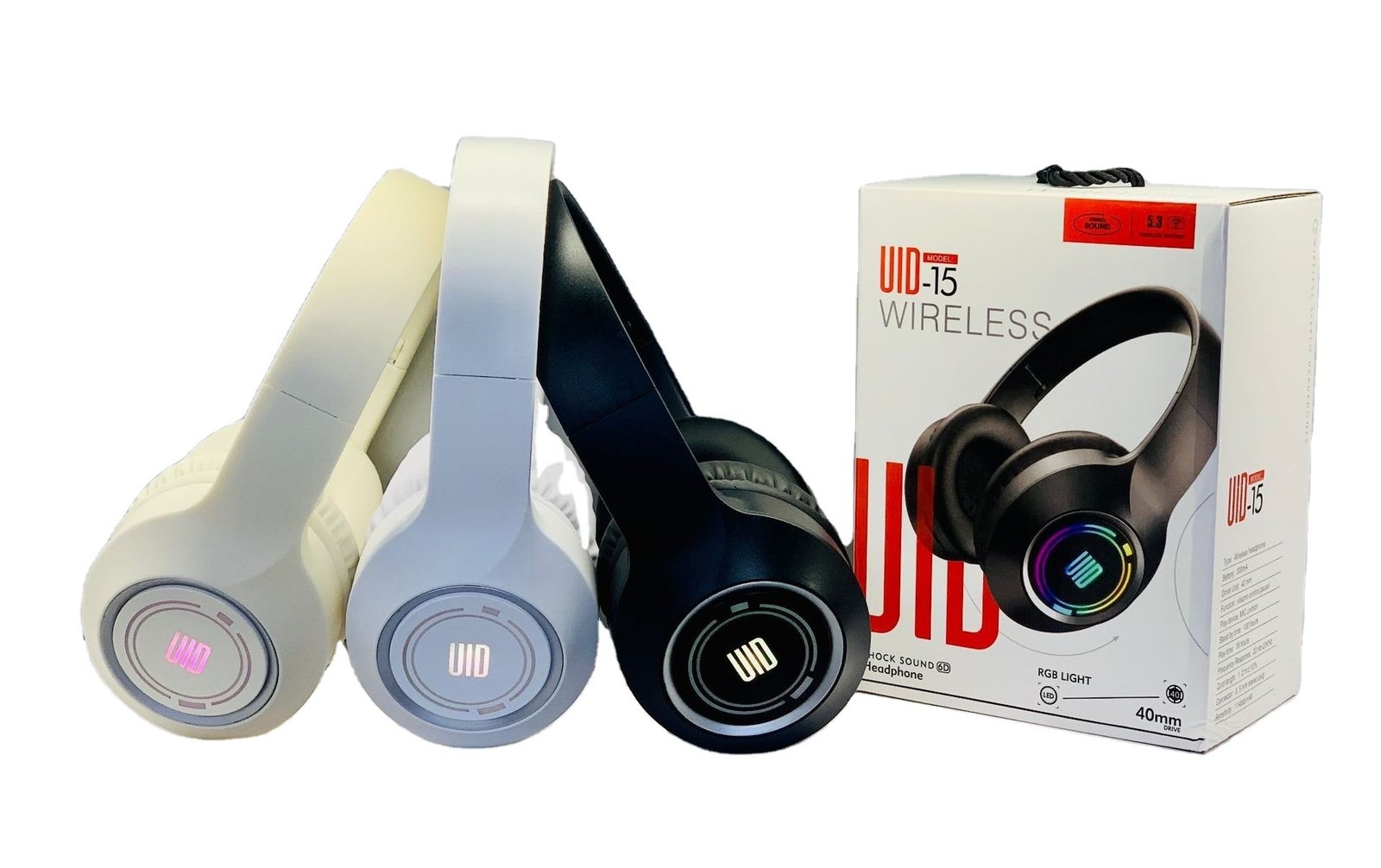 🎧 Casque Sans Fil UID-15 avec Réduction du Bruit et Affichage Numérique – Son Stéréo – Image 2