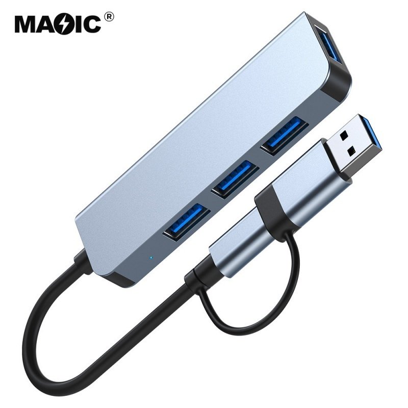 Hub USB-C 4-en-1 Haute Vitesse – 1 USB 3.0 + 3 USB 2.0 – Image 2