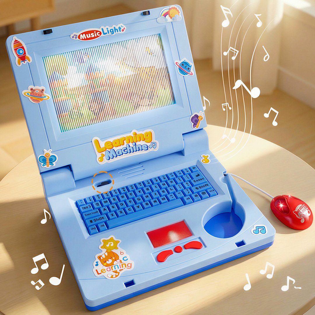 Mini ordinateur Portable Éducatif pour Enfants – Apprentissage de l’Anglais & de l’Espagnol – Image 3