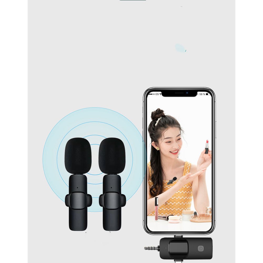🎤 Microphone Lavalier Sans Fil 2,4 GHz – Mini Microphone Portable pour Smartphone – Image 4