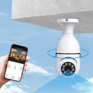 Caméra de Surveillance 360° Wi-Fi 1080p – Vision Nocturne, Détection et Audio Bidirectionne