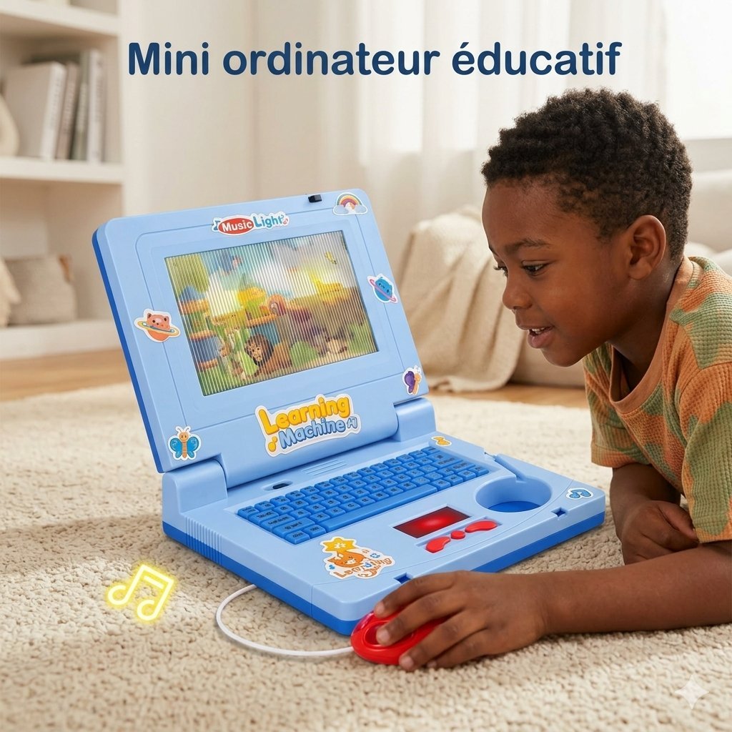 Mini ordinateur Portable Éducatif pour Enfants – Apprentissage de l’Anglais & de l’Espagnol – Image 2